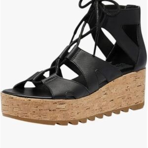 Like New Sorel Black Wedge Sandals
